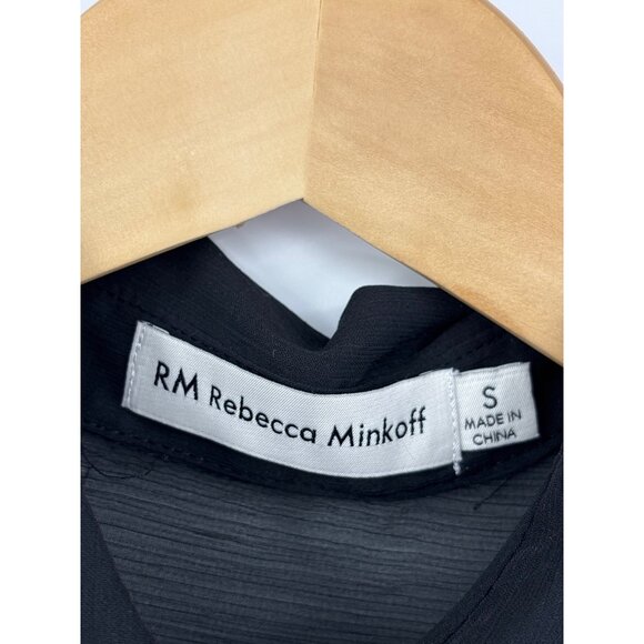 RM Rebecca Minkoff Chiffon Sheer Long Sleeve Button Up Down Blouse Small NWOT - Picture 2 of 4